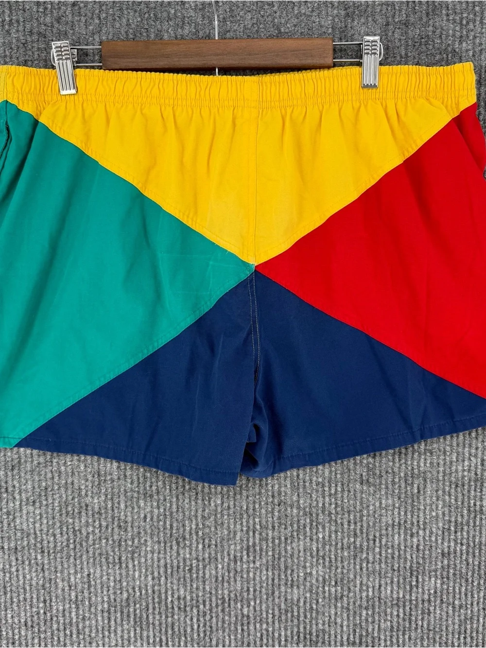 Vintage basics Colorblock swim trunks mens XL 40/42 board shorts resortwear 90s